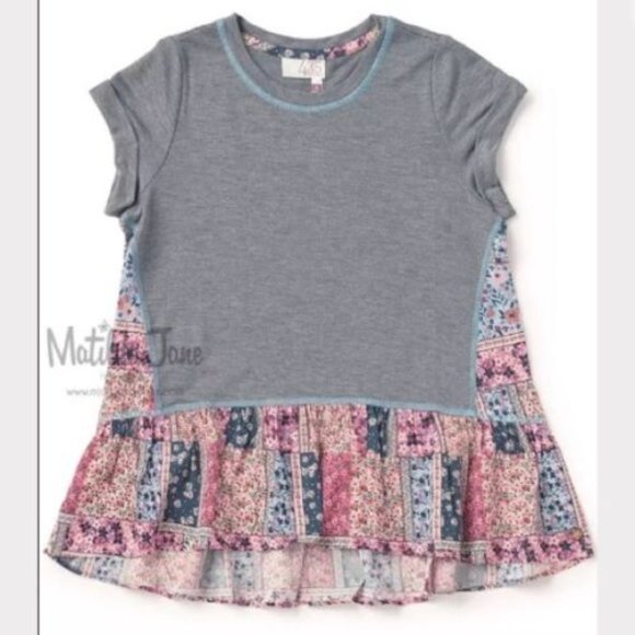 MATILDA JANE 435 PEN PALS FLORAL RUFFLE TOP GIRLS Size 12 Back to school MJ - Picture 2 of 5